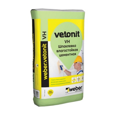 Шпатлевка финишная цементная влагостойкая Weber Vetonit VH 20 кг
